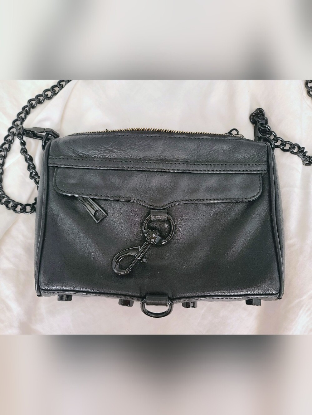 Rebecca Minkoff Black Leather Shoulder Crossbody Bag Authentic